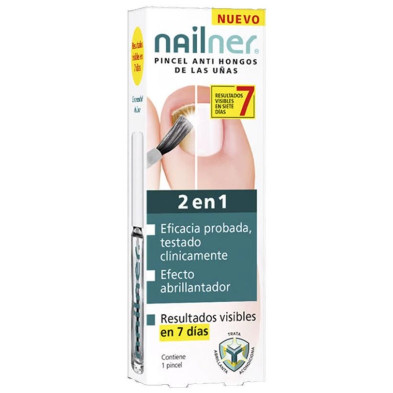 Nailner Pincel 2 En 1 Pincel Antihongos De Las Uñas 5 Ml
