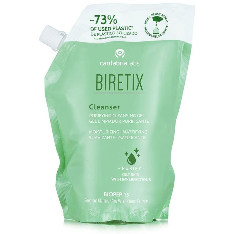 Biretix Cleanser Gel Limpiador Purificante Recarga 400 Ml