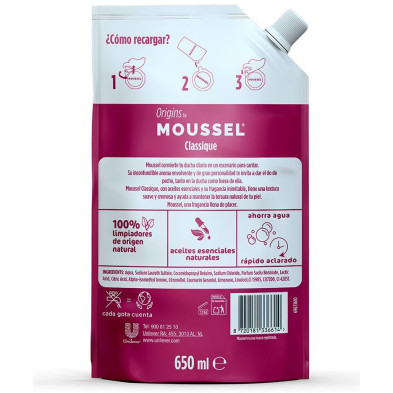 Moussel Classique Gel De Ducha Original Recarga 650 Ml