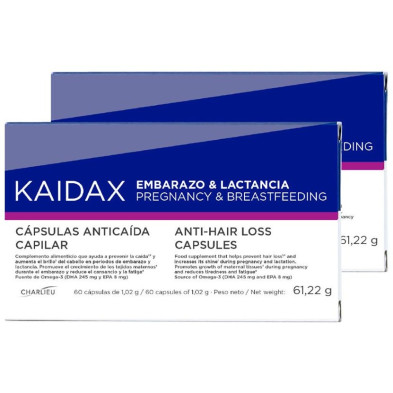 Kaidax Cápsulas Embarazo Y Lactancia Pack 2 X 60 Cápsulas