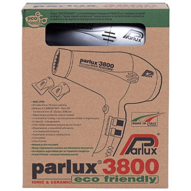 Parlux 3800 Ecofriendly Secador Plata 1 U