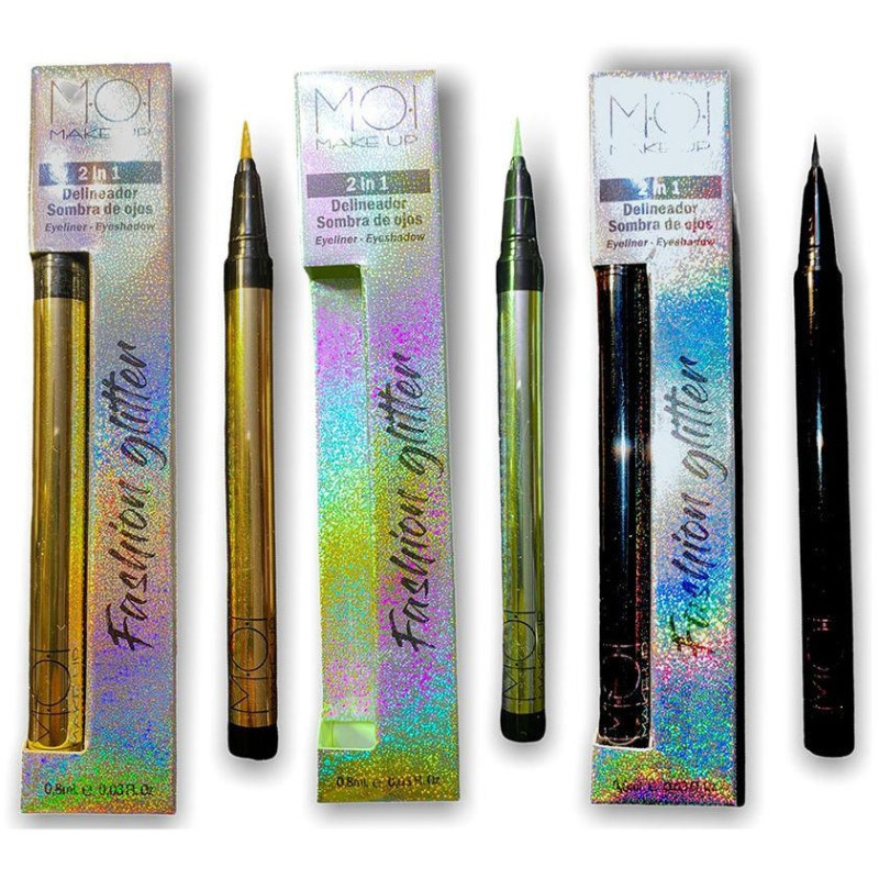 Delineador Sombras De Ojos 2 En 1 Pack 3 Pz