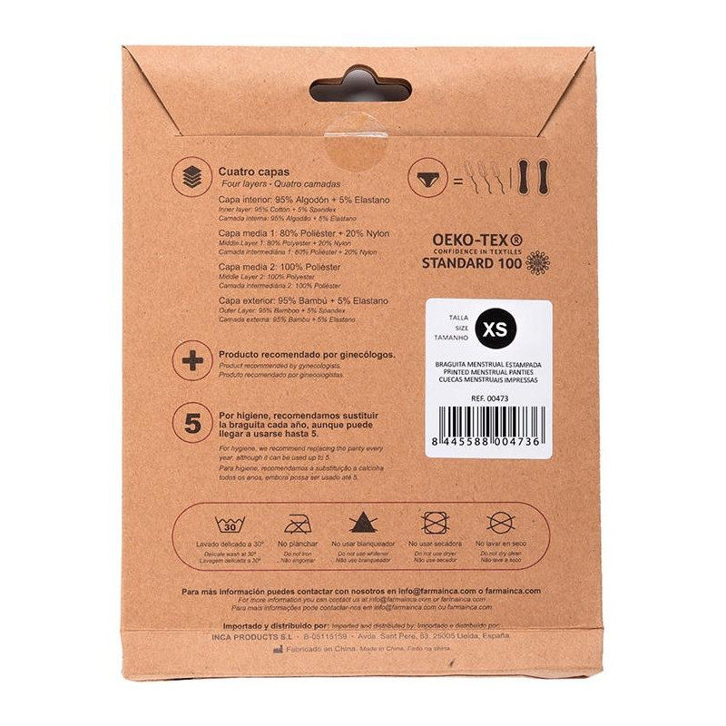 Braguita Menstrual Absorción Super Flores Amarillas Talla Xs 1 U