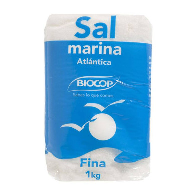 Sal Atlántica Fina 1kg - Biocop