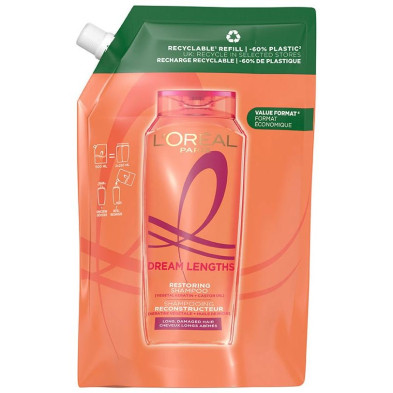 Elvive Dream Long Champú Reconstructor Recarga Eco Pack 500 Ml