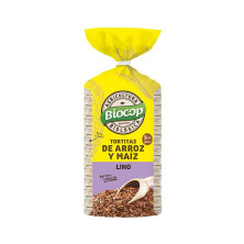 Tortita Arroz Maiz Lino Sin Gluten 200g - Biocop