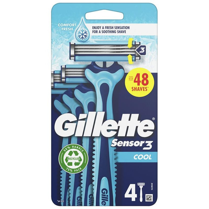 Sensor3 Cool Cuchilla Afeitar Desechables 4 U