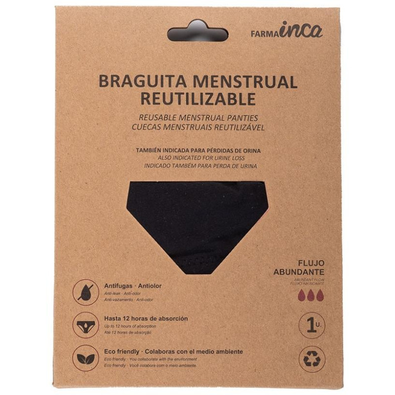 Braguita Menstrual Absorción Super Negra Talla Xxl 1 U