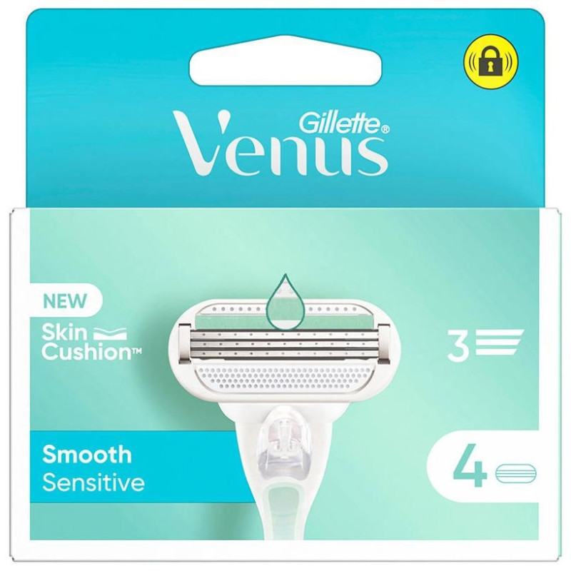 Venus Smooth Sensitive Cargador 4 Recambios