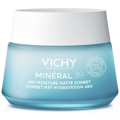 Minéral 89 Gel Sorbete Mate Hidratante 48H Con Ácido Hialurónico 50 Ml