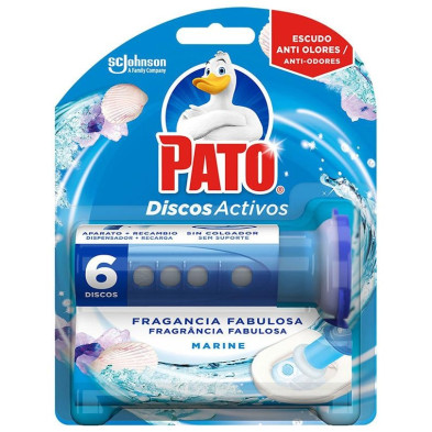 Pato Wc Discos Activos Aparato + 6 Recambios Frescor Marino 7 U Pato Wc Discos Activos Aparato + 6 Recambios Frescor Marino 7 U