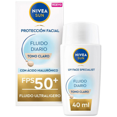 Sun Fluido Diario Protección Facial Spf50+ Tono Claro 40 Ml