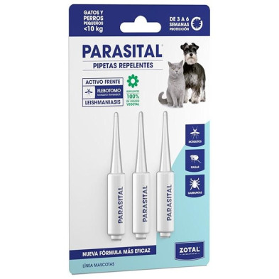 Parasital Pipetas Perro Pequeño Y Gatos (-10 Kg) 3 X 1.25 Ml Parasital Pipetas Perro Pequeño Y Gatos (-10 Kg) 3 X 1.25 Ml