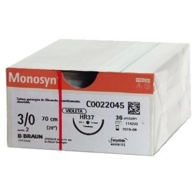 Monosyn Violet 3/0 Hr26 70 Cm 12 Uds