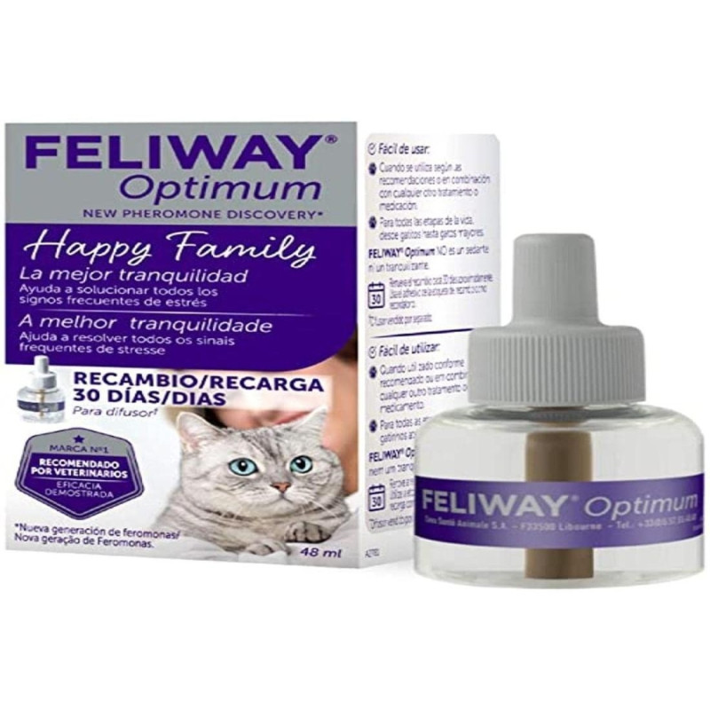 Feliway Optimum Pack 3 Recambios 48 Ml (3 Meses)