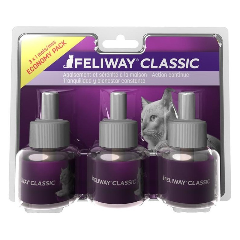 Feliway Classic Pack 3 Recambios 48 Ml (3 Meses)