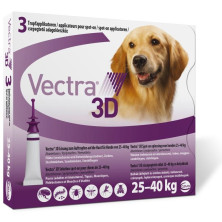 Vectra 3D Perro 25-40 Kg - 3 Pipetas Lila