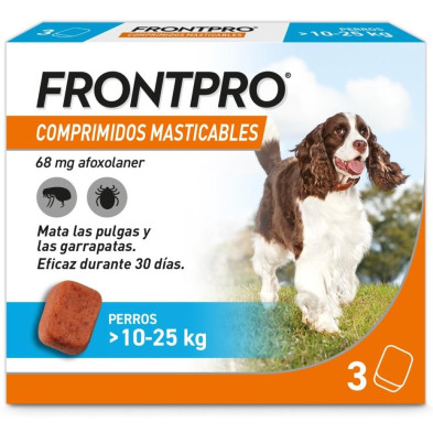Frontpro 68 Mg Comp. Masticable 10-25 Kg (L) 3 Comp.