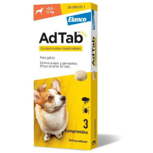 Adtab 225 Mg Comp Masticable Perro 5 5-11 Kg 3 Comp