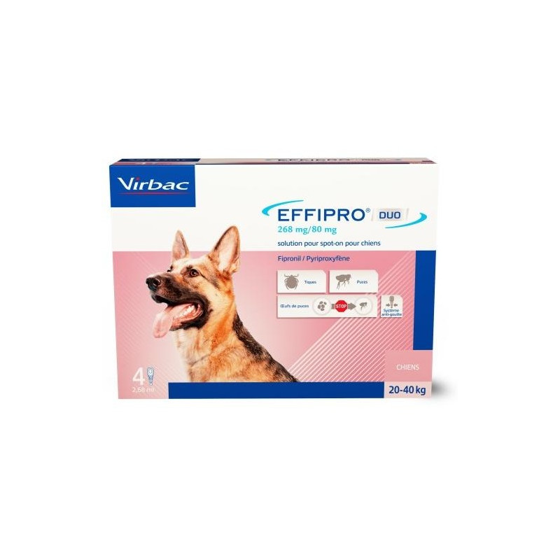 Effipro Spot-On 20-40 Kg 4 Pipetas Effipro Spot-On 20-40 Kg 4 Pipetas