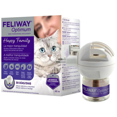 Feliway Optimum Difusor + Recambio 48 Ml