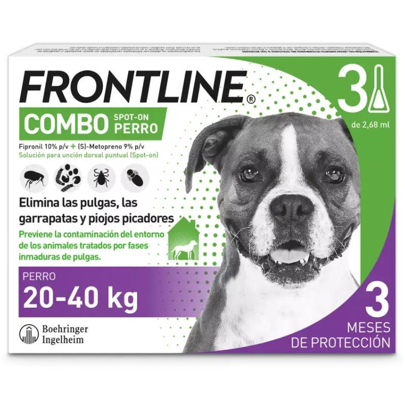 Frontline Combo Perro 20 - 40 Kg 3 Pipetas