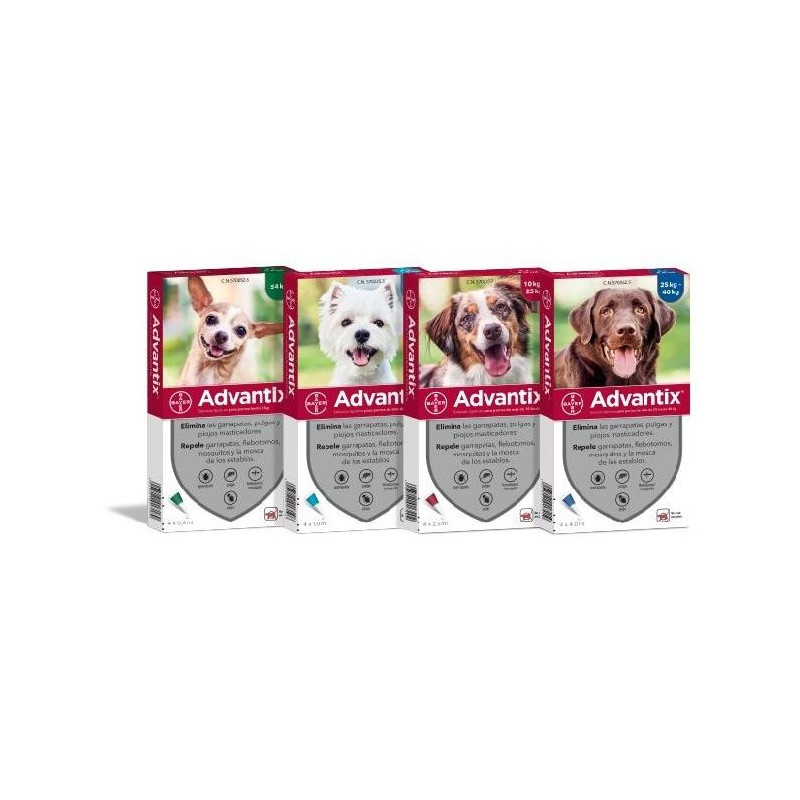 Advantix 0 - 4 Kg 4 Pipetas X 0,4 Ml Advantix 0 - 4 Kg 4 Pipetas X 0,4 Ml