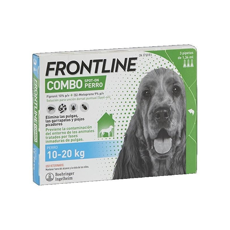 Frontline Combo Perro 10 - 20 Kg 3 Pipetas