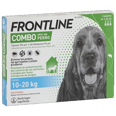 Frontline Combo Perro 10 - 20 Kg 3 Pipetas