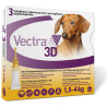 Vectra 3D Perro 1,5-4 Kg - 3 Pipetas Amarillo