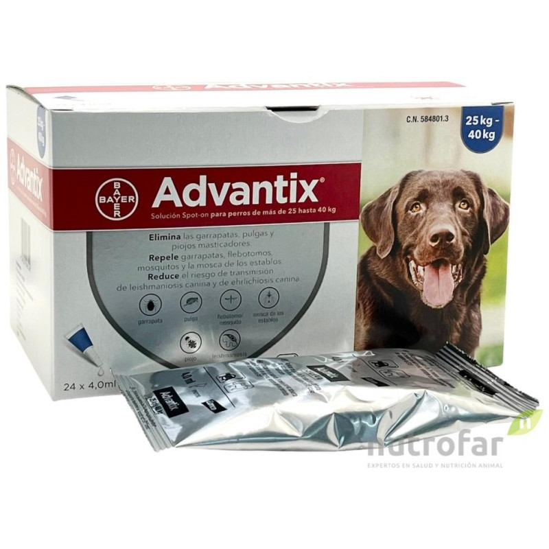 Advantix +25 Kg 24 Pipetas Advantix +25 Kg 24 Pipetas