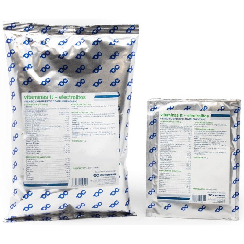 Vitaminas Tt + Electrolitos 100 G