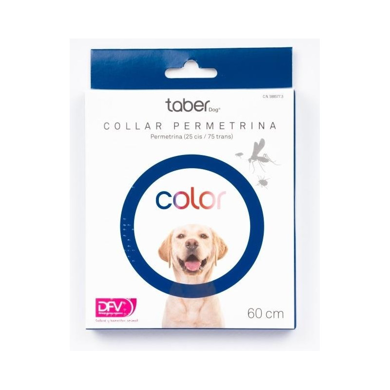 Taberdog Collar Con Permetrina 60 Cm Azul