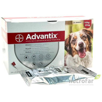 Advantix 10-25 Kg 24 Pipetas