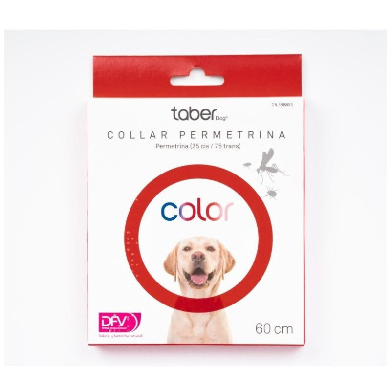 Taberdog Collar Con Permetrina 60 Cm Rojo