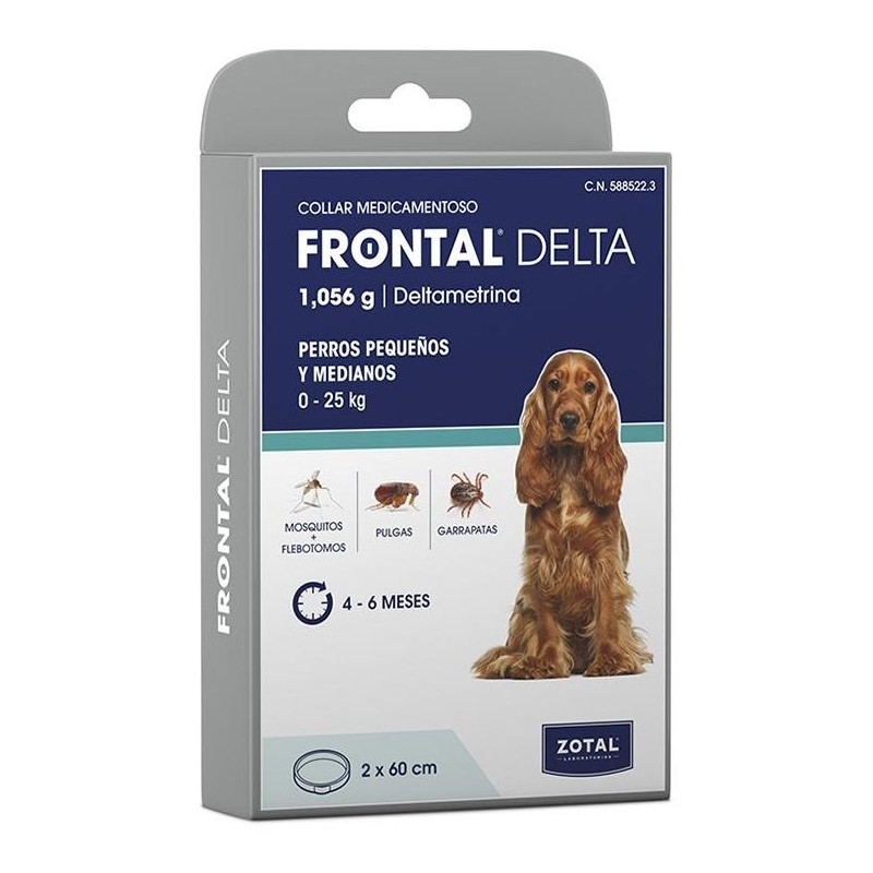 Frontal Delta Collar 60 Cm Antiparasitario Perros