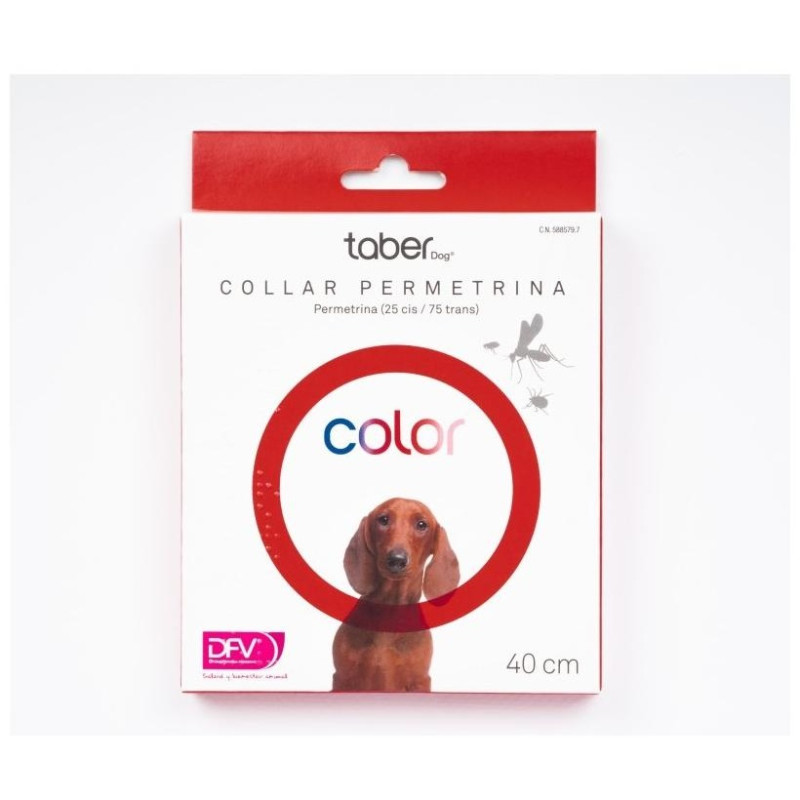 Taberdog Collar Con Permetrina 40 Cm Rojo