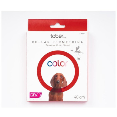 Taberdog Collar Con Permetrina 40 Cm Rojo