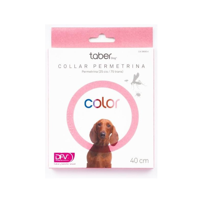Taberdog Collar Con Permetrina 40 Cm Rosa