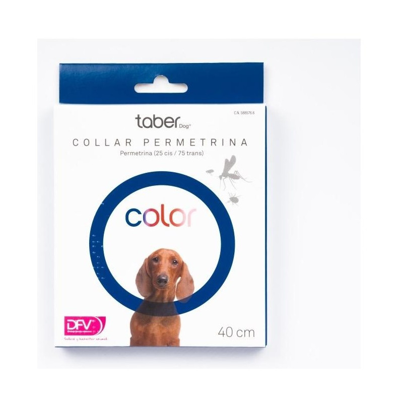 Taberdog Collar Con Permetrina 40 Cm Azul