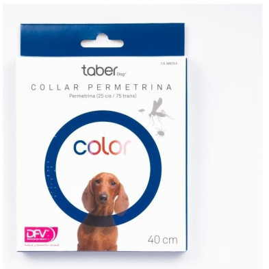Taberdog Collar Con Permetrina 40 Cm Azul