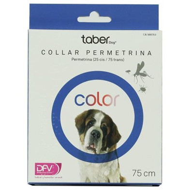 Taberdog Collar Con Permetrina 75 Cm Azul