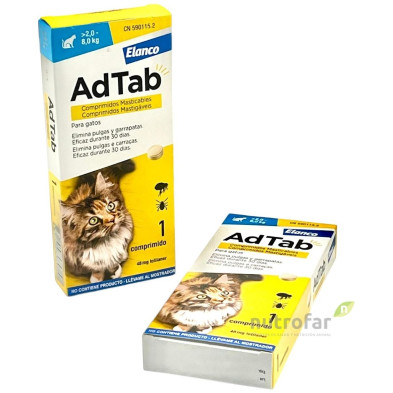 Adtab 48 Mg Comp. Masticable Gato 2-8 Kg 1 Comp
