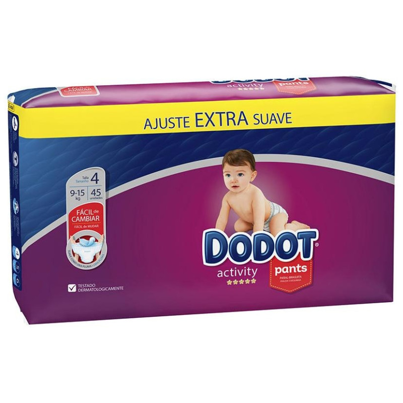 Dodot Pants Activity Talla 4 Pañal-Braguita 9-15 Kg 45 U Dodot Pants Activity Talla 4 Pañal-Braguita 9-15 Kg 45 U
