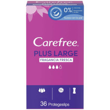 Carefree Plus Large Fragancia Fresca 36Uds