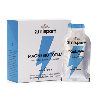 Magnesio Total Gel 20 Ml X 12 Sobres Limón - Amlsport