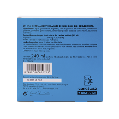 Magnesio Total Gel 20 Ml X 12 Sobres Limón - Amlsport