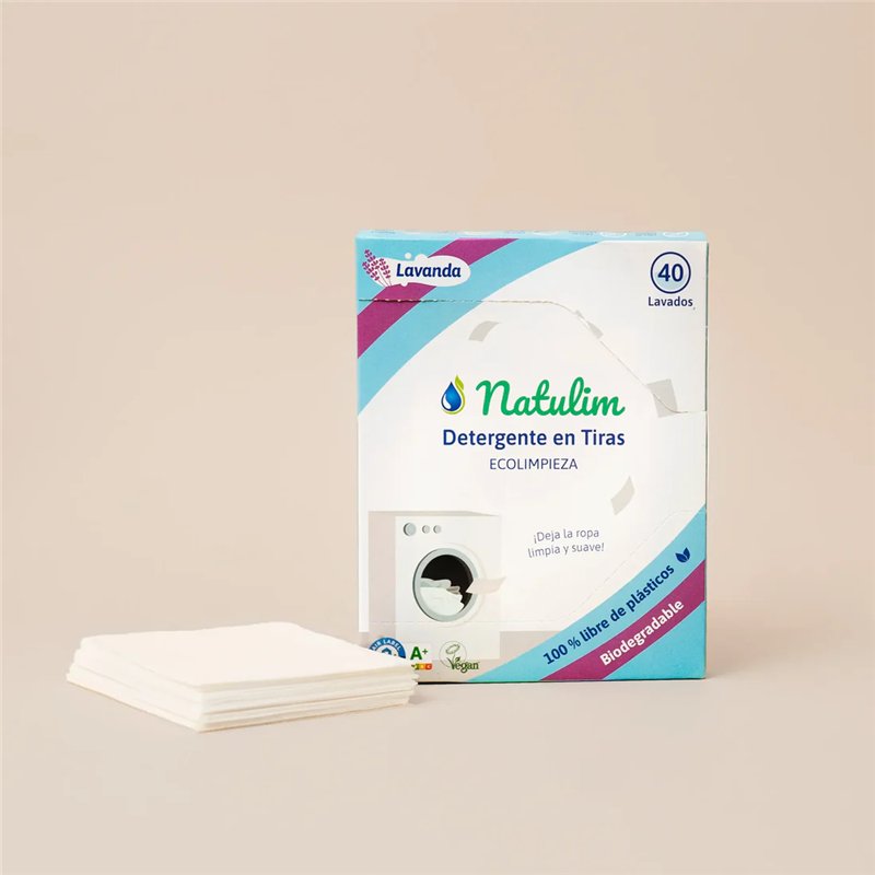 Detergente En Tiras Lavanda Caja 40 Lavados - Natulim
