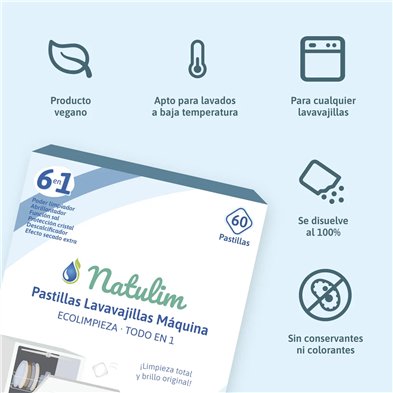 Lavavajillas Neutra Caja 30 Pastillas - Natulim