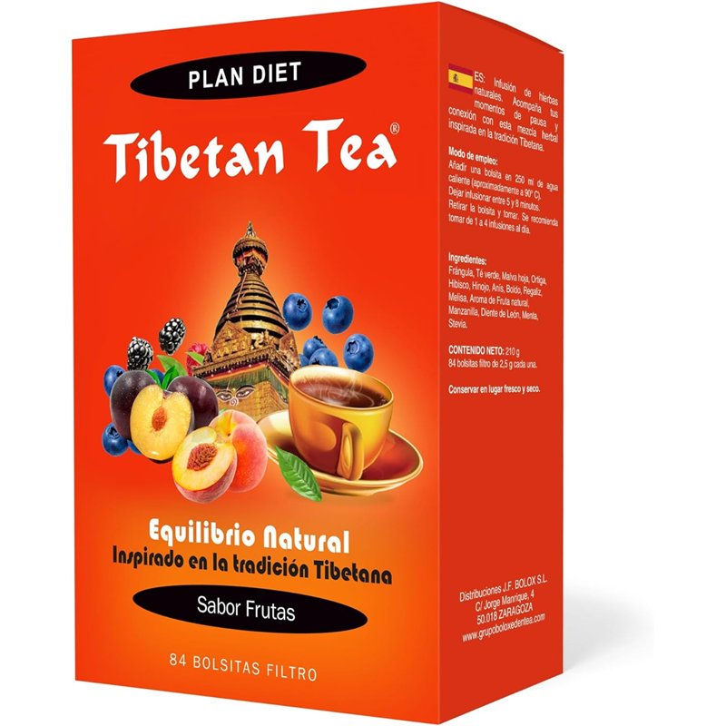 Te Tibetano Sabor Frutas 2g 84 Filtros